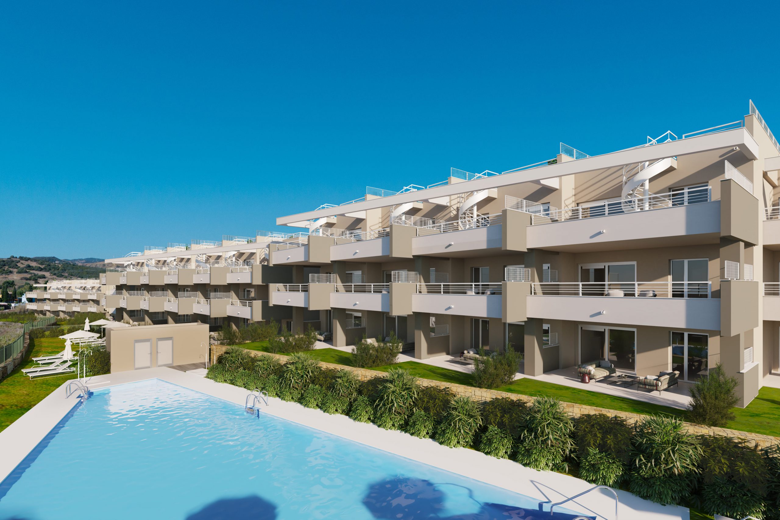 New golf front residential complex in Estepona